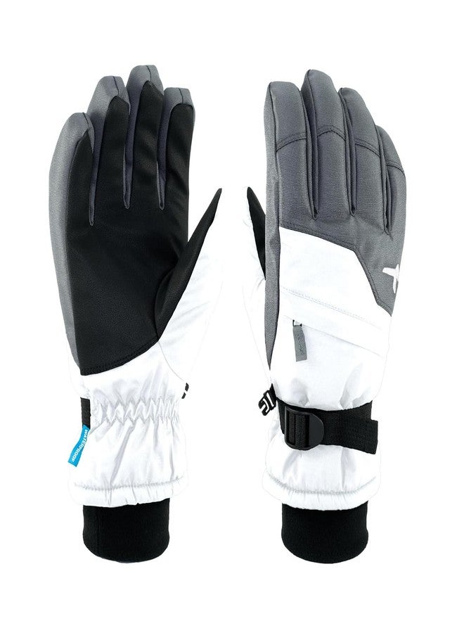 Kombi Women's Pursuit Waterproof Breathable Cold Weather Winter Insulated Ski & Snowboard Gloves with Adjustable Wrist Strap, Gunmetal Black, Medium - Image 3
